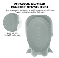 Assiette à ventouse classique en forme de Superman pour bébés et enfants, en silicone alimentaire, antidérapante, facile à nettoyer, avec séparateurs
