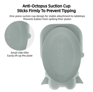 Assiette à ventouse classique en forme de Superman pour bébés et enfants, en silicone alimentaire, antidérapante, facile à nettoyer, avec séparateurs - Product Image 3