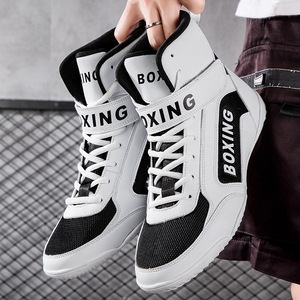 Zapatos de boxeo para hombre y mujer, de malla transpirable, con cordones, para entrenamiento, lucha, gimnasio, deportes - Product Image 1