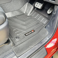 Pour Toyota Hilux Revo 2015-2023 Tapis de voiture en caoutchouc TPE antidérapant imperméable noir GR Sport Accessoires 4X4