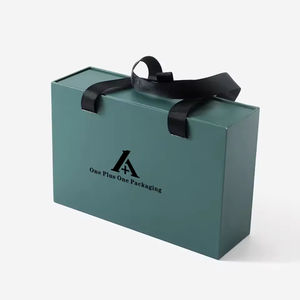 High-End Eco-Friendly <strong>Custom</strong> Logo Rigid Corrugated Board Gift <strong>Boxes</strong> Sponge Lining Magnetic Closure Sliding Drawer Ribbon Handle - Product Image 3