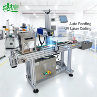 Machine laser UV sans encre à alimentation automatique pour la traçabilité permanente, spéciale pour l'emballage de stylos, de produits chimiques quotidiens, de plastique, de papier et de métal