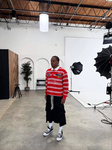 Cổ Điển In Quá Khổ Ve Áo 100% Cotton Cho Áo Sơ Mi Nút Rugby Jersey Sọc Dài Tay Áo Thoáng Khí Chống-Pilling Người Đàn Ông - Product Image 2