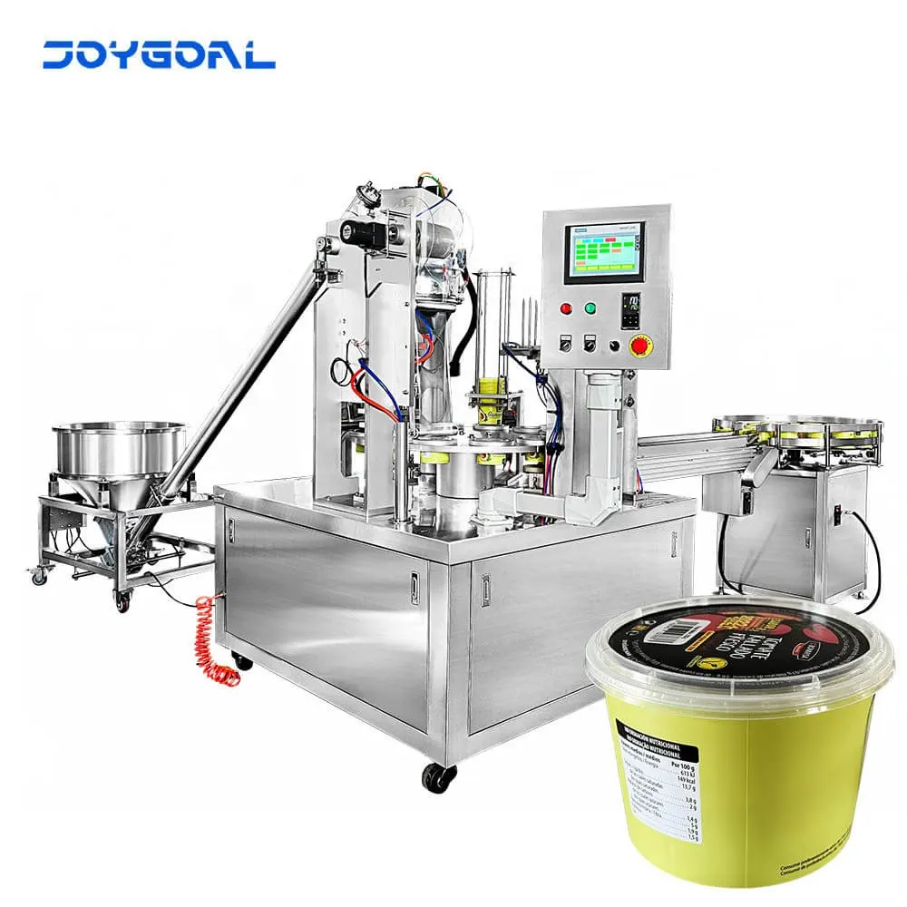 BHZ-1 rotary type auto plastic cup powder filler filling and sealing machine tray sealer suppliers