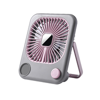 Nouveau ventilateur de circulation de bureau ultra-fin, grande puissance de ventilation, faible bruit, pliable, moteur sans balais, autonomie 3-6 heures, affichage numérique, ventilateur de bureau