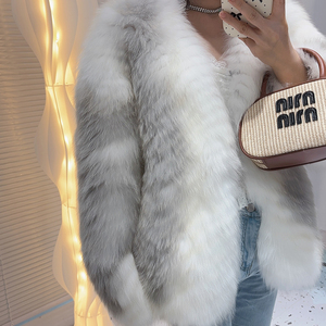 Cappotto Invernale da <span class=keywords><strong>Donna</strong></span> Elegante in Vera Pelliccia di Volpe Naturale Nuova <span class=keywords><strong>Moda</strong></span> all'Ingrosso - Product Image 6