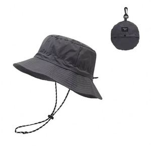 Chapeau Bob Pliable en Polyester Imperméable pour Enfants, Idéal pour l'Extérieur, Chapeau de Pêche Compact avec Sangle Mentonnière et Pochette de Rangement pour le Voyage - Product Image 4