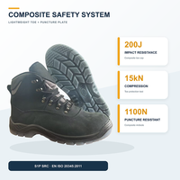 Bottes de sécurité en cuir nubuck CE S1P SR avec embout en acier, anti-perforation, antistatiques, semelle extérieure en PU TPU, testées pour les substances restreintes