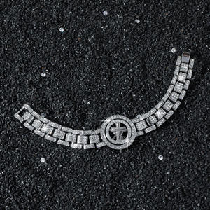 回転可能な滑らかなクロスウォッチブレスレットヒップホップスタイルチャームブレスレットナイトクラブディスコウェア用 - Product Image 3