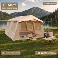 Carpa Inflable para Camping y Senderismo de 13.68 m², Doble Puerta, Pequeño Claraboya con Ventana de TPU, 4 Estaciones, Impermeable, Resistente al Viento, Montaje Rápido