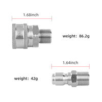 Kit de raccords rapides en acier inoxydable SPS 3/8 G BSP, 4 pièces, raccords à déconnexion rapide, coupleur rapide