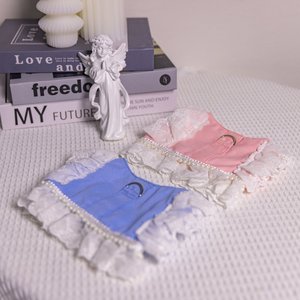 Arnés para Perro con Ribete de Encaje, Transpirable, Correa para el Pecho para Razas Pequeñas, Azul y Rosa - Product Image 2