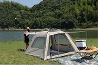 Tente de camping portable camouflage imperméable pour l'extérieur, abri de pique-nique en tissu Oxford, équipement de camping d'été, vente en gros directe usine