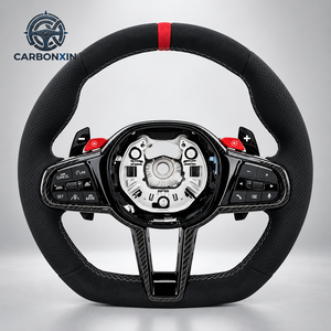 Volante Deportivo Personalizado de 3 Palancas y 35 mm para A90 Supra Mk5, 330i/G30 540i/G20 G80 M3/X5/G05 G42 G01 X3 M2/G87 G26 - Product Image 1