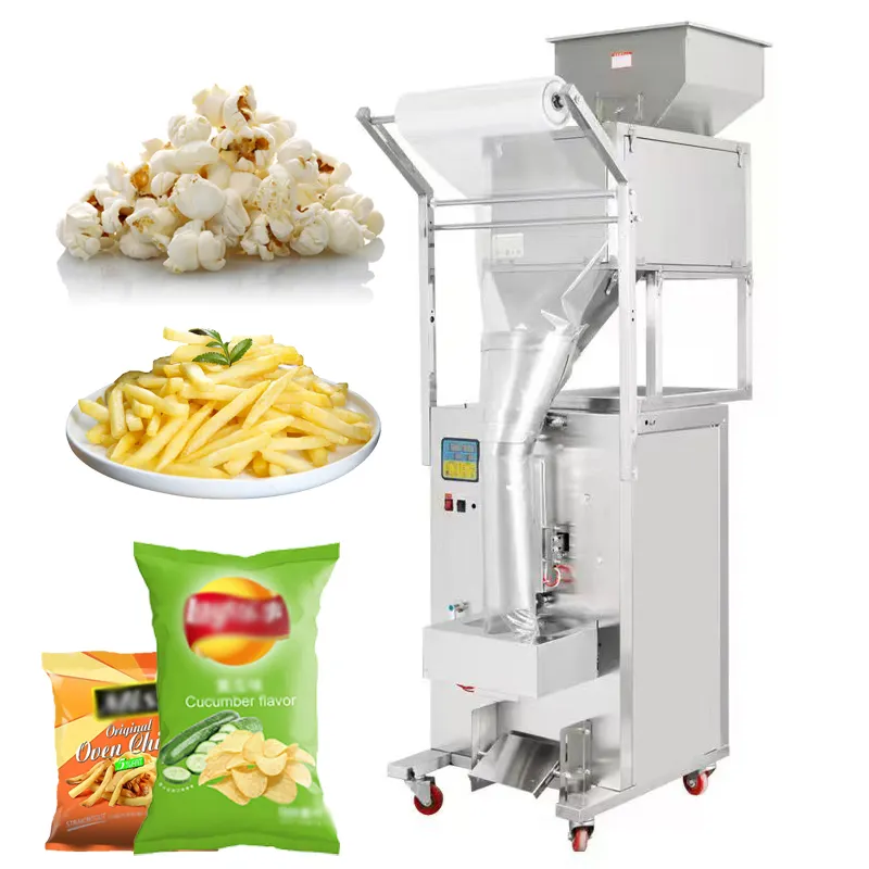 Fully Automatic Snack Popcorn Chin Chips Nut Flour Multifunctional Packaging Machine