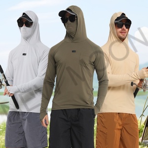 Camisa de Pesca para Hombre, Ligera, con Protección Solar UPF 50+, Manga Larga, Poliéster, con Capucha, Transpirable - Product Image 1