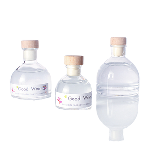 Clair 50ml 100ml 150ml 200ml <span class=keywords><strong>Vide</strong></span> Verre Clair Liqueur Bouteille Fruits <span class=keywords><strong>Vin</strong></span> Bouteilles En Verre Avec <span class=keywords><strong>Bouchon</strong></span> En Liège En Bois pour Saleer - Product Image 1