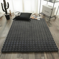 Tapis rectangulaire moderne antidérapant en fausse fourrure géométrique, lavable, pour salon et chambre à coucher
