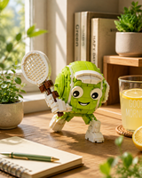 Kit de construction de briques de tennis en plastique ABS, échelle 1:12, DIY, personnalisable, objet de collection, cadeau, décoration, éducatif pour enfants