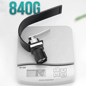 Rubinetto a Cascata ad Arco per Lavabo Bagno <span class=keywords><strong>Miscelatore</strong></span> per Lavandino <span class=keywords><strong>Nero</strong></span> Cromato - Product Image 6