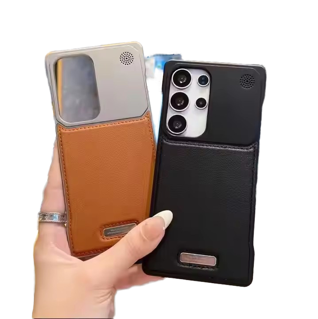 Glitter Soft Leather Business Style Mobile Phone Case for Samsung S24 S25 S23 Ultra Elegant and Glitzy Protection