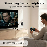 HS89 T19 Android 14 4K TV Stick BT5.4 Dual Wifi6 Lecteur Multimédia Personnalisé Stick TV Numérique pour la Vente en Gros