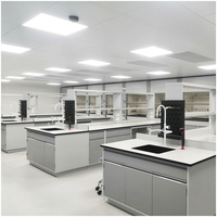Meubles de laboratoire scolaire modernes entièrement en acier conçus par SCEELAB, tables et bancs de laboratoire, plan de travail en résine phénolique solide, modèle