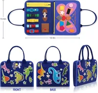 Jouets éducatifs Montessori, tableau d'activités en feutre, jouets sensoriels pour l'autisme, tableau d'activités pour tout-petits, jouets Montessori en bois