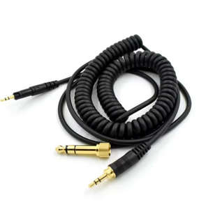 Cable de Audio de Repuesto de 3.5mm a 2.5mm para Auriculares ATH-M70X M50X M40X <span class=keywords><strong>M60X</strong></span>, Cable de Audio con Resorte, Negro - Product Image 3