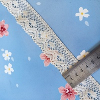 En stock – Garniture tissée en fil de coton pur, couleur naturelle, dentelle française au crochet, pour accessoires vestimentaires, canapés, rideaux YLC45