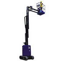 Plateforme élévatrice verticale autopropulsée TZBOT 10m avec flèche, capacité 200kg, pour travaux en hauteur