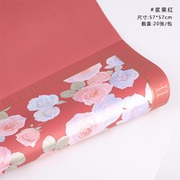 Film nacré rose néon, papier d'emballage floral imperméable épaissi, pour bouquets de fleurs, bricolage artisanal, fleuriste