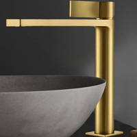 Robinet de lavabo de luxe en laiton avec poignée moletée diamantée, bec plat, plusieurs couleurs, Torneira Banheiro