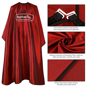 <span class=keywords><strong>Mantella</strong></span> Professionale da Barbiere Impermeabile per Taglio Capelli, per Uomo e <span class=keywords><strong>Donna</strong></span>, con Bordo Rosso e Nero - Product Image 3