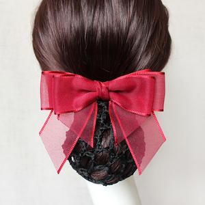 Bandeau professionnel élégant et simple pour femmes, idéal pour les hôtesse de l'air et les infirmières, avec poche en filet - Product Image 3