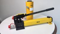 Herramienta de Elevación Hidráulica de Alta Precisión con Bomba Manual, Cilindro Hidráulico Hueco de Acción Simple de 100T y Conjunto de Bomba Manual