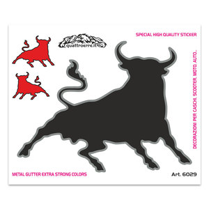 Adesivi di toro di lusso personalizzati 10X12 cm in alluminio ABS magnetico lucido misura personalizzabile 1 anno per la decorazione della carrozzeria - Product Image 1