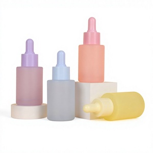 Vente chaude MLM – Bouteille d'huile en verre dépoli de 30 ml personnalisée OEM, conteneur cosmétique Macaron, emballage d'huiles essentielles en gros - Product Image 1