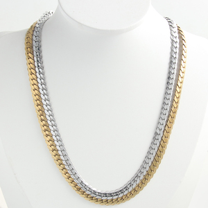 Vintage Waterproof Non Tarnish 5/7MM <strong>Men</strong> Jewelry <strong>Accessories</strong> 18K Gold Plated Stainless Steel <strong>Chains</strong> Women Embossed Necklaces - Product Image 6
