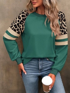 Maglione <span class=keywords><strong>Donna</strong></span> Invernale 2025 in Cotone Poliestere Spesso con Stampa <span class=keywords><strong>Leopardata</strong></span>, Nuova Collezione Autunno/Inverno, Stile Europeo-Americano - Product Image 6
