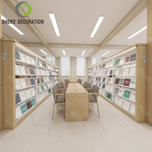 Meuble de bibliothèque moderne personnalisé Bibliothèque murale en bois et table de bibliothèque pour <span class=keywords><strong>librairie</strong></span> scolaire - Product Image 3