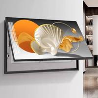 Nouvelle conception décorative : Tableau mural PS sans perçage pour boîtier électrique, impression de luxe Plumes et nature morte, peinture de masquage pour boîtier électrique