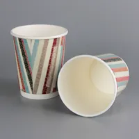 8オンス12オンス16オンス20オンスカスタマイズデザイン紙コップ使い捨て印刷紙二重壁紙コーヒーカップ蓋付き