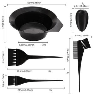 Kit profesional de 5 uds. De cuencos y cepillos para el cabello negro, cepillo para el cabello barato, Juego de cepillos para teñir el cabello - Product Image 6