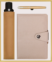Geschenke für kleine Unternehmen Arzt Geschenk medizinische Werbeartikel a5 Notebook Phantasie Stift Regenschirm Geschenkset