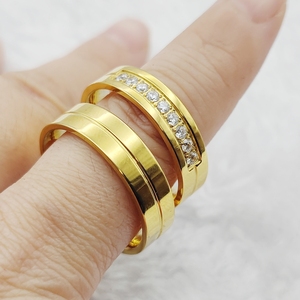 Anillo dorado Zirconia Promise Anillo <span class=keywords><strong>de</strong></span> compromiso <span class=keywords><strong>de</strong></span> boda Dedo grande Tamaño 15 Te amo Joyería 2024 Novia y novio - Product Image 5