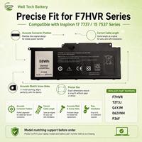 Batterie d'ordinateur portable de haute qualité F7HVR T2T3J pour Dell Inspiron 17 7737 15 7537 Series G4YJM 062VNH