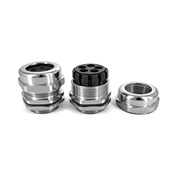 Presse-étoupe multi-trous en caoutchouc scellé pour câbles, filetage métrique PG NPT G, entrée double câble, 3 ou 4 trous