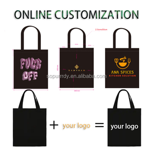 Sac fourre-tout en toile de coton biologique pour femmes, réutilisable, écologique, recyclé, avec logo personnalisé imprimé, pour une utilisation quotidienne - Product Image 2