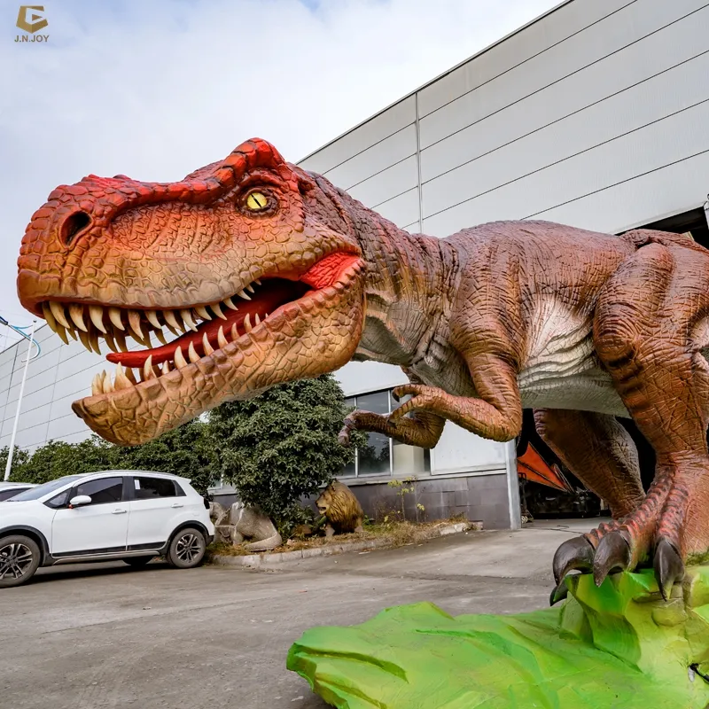 SGAD134สวนสนุก Animatronic จำลองไทรันโนซอรัสเร็กซ์รุ่นไดโนเสาร์ Trex สำหรับนิทรรศการ